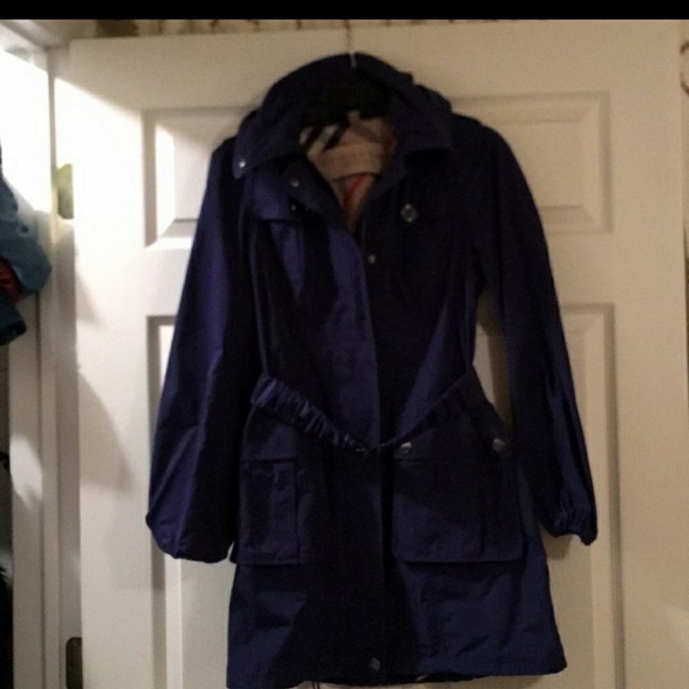 Royal Blue Burberry Rain Jacket Size 4